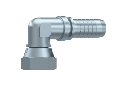 Preskobling 1/4" slange, 1/4" BSP 90 gr. kompakt female